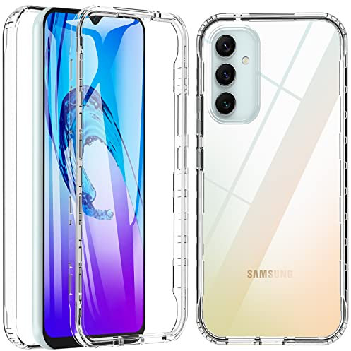 BESINPO für Samsung A34 5G Hülle, 360 Grad mit Eingebautem Displayschutz Samsung Galaxy A34 Schutzhülle Stoßfest Robust Bumper Cover Outdoor Case Handyhülle - Transparent