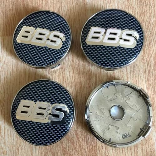 THOMIX 4 Stück Nabendeckel für BBS 60mm, Verschleißfest Und Langlebig Radnabenabdeckung Center Radkappen Radnabendeckel Mit Logo Zierdeckel Zubehör