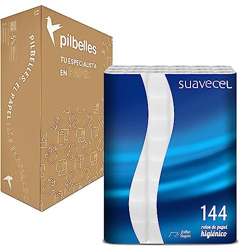 Papier Toilette Double Épaisseur 144 Rouleaux | Expédition Discrète et Protégée | Papier Toilette Super Doux 12 Paquets de 12 Rouleaux