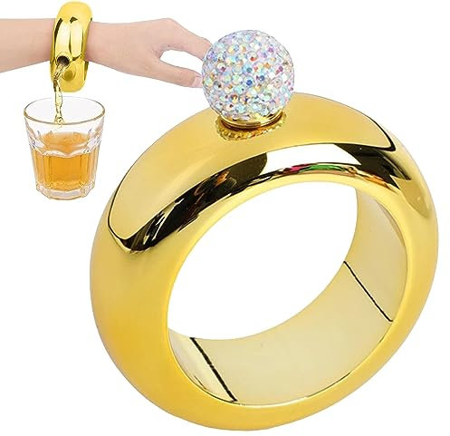 SHRIGM petaca Pulsera - Pulsera Divertida 3.5 oz - Brazalete Frasco Creativo para Festivales música, Bares, Fiestas, Clubes y cumpleaños Baile