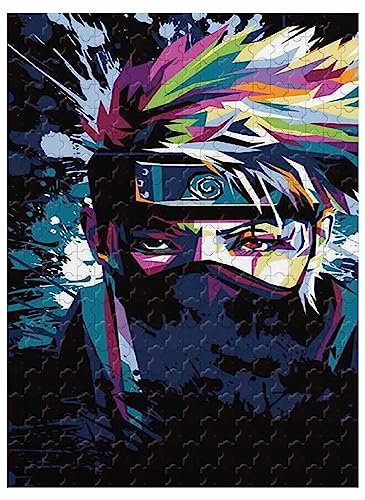 Für Erwachsene, 1000 Teile Holzpuzzle, Wanddekoration, Anime-Kakashi-Bild, 75 x 50 cm