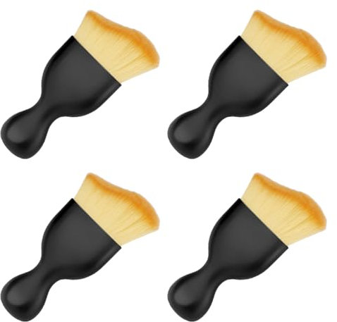 ZKSXOA Cepillo Suave para Limpieza Interior de Coche, sin arañazos, 4 Paquetes de cepillos de Limpieza para Coche Plumero con cerdas Suaves cepillos para Quitar el Polvo de la Salida de Aire