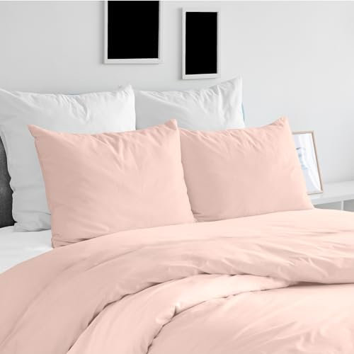 Ruggeri - Parure Copripiumino Matrimoniale - Made in Italy - 100% Raso di Puro Cotone - Collezione Masterclass (Rosa)