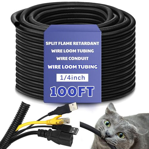 Kanayu Guaine per cavi ad alta temperatura ritardanti di fiamma, guaina divisa per cavi, per cavi elettrici industriali, automobilistici, marini (0,6 cm - 3,5 m)