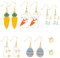 6 Paar Oster-Ohrringe für Damen, Niedliche Karotten-Häschen-Ohrringe Baumelnde bunte Eier-Ohrringe Ohrstecker Emaille Frühlings-Feiertags-Ohrringe Schmuck Geschenk für Mädchen Teenager