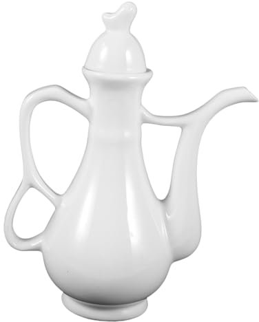 PRETYZOOM Ceramic Wine Pot 280ml White Wine Jug Handle for Home and Restaurant Serving