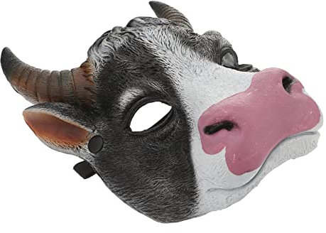 LIFKOME 1Stk Bullenmaske Karnevalsmaske Tiermaske aus Latex Tierkopfmaske Hut schnapsgläser Maskerade-Maske Ochsenkopf-Cosplay-Maske gruselige Maske Obst Kleidung die Kuh Dekorationen Pu