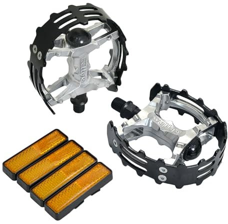 Wellgo WE2971 Old School BMX MTB XC-II Bear Trap 1/2 Zoll Fahrradpedale, Schwarz