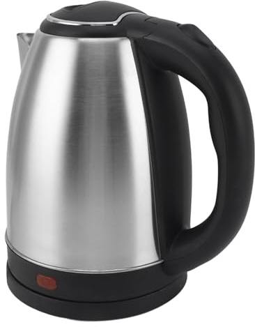 Hervidor de Agua Eléctrico, Hervidor Eléctrico 2L 1500W Apagado Automático Revestimiento de Acero Inoxidable Caldera de Agua Rápida para té y café (Enchufe europeo 220V)