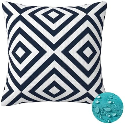Outdoor Kissen Wetterfest 2 Stück Nordisch Kissenbezug 40x40cm, Sommer Gartenkissen Deko Outdoor Sitzkissen Wetterfest, Kissenbezüge Einfach Outdoorkissen für Balkon Terrasse Patio Garten Deko -OZ308