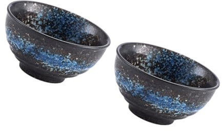 TOPBATHY 2 Piezas De Tazón De Gres Vintage Tazón De Ramen Tazón De Sopa Vintage Tazón Grande De Fideos Tazón De Arroz Tazón De Sopa De Cerámica Cocina Casera Ensaladera Contenedor