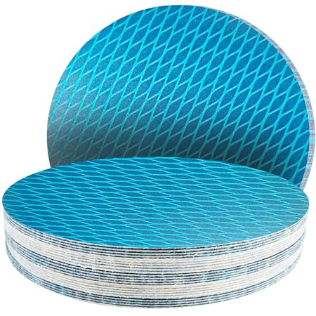GZKTY 25pcs 200mm Sanding Discs, Hook and Loop, No holes, Grit 240, 7.87 Inch Sanding Pads for Random Orbital Sander