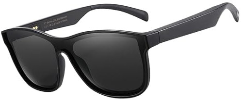 DELHI TORNADO Gafas inteligentes con Bluetooth para hombres y mujeres con micrófono y altavoces integrados, lentes de sol polarizados, asistente de voz táctil, llamadas HD, auriculares con sonido de