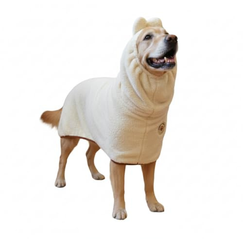 DERPYCHAPPY Hunde-Bademantel, Handtuch, Bademantel, Mikrofaser, Korea (Beige, L)