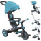 Globber - Tricycle Explorer 4 en 1 - Tricycle évolutif et draisienne pour Les Tout-Petits de 10 Mois à 5 Ans - Version 2 - Bleu Turquoise