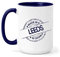 teesandmugs Made in Leeds Ceramic Mug - Unique Gift for Home and Office - Ely Town Keepsake Souvenir (Navy)
