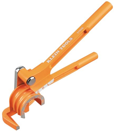 Klein Tools 51006 3-in-1 Tube Bender, 1/4, 5/16, and 3/8-Inch O.D. Tubing, Bends Soft Copper, Aluminum, Thin Wall Steel up to 180 Degrees
