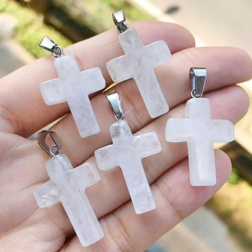 Bergkristall Edelstein Lebensbaum Halskette Chakra Kreuz Reiki Heilung Amulett-Standard