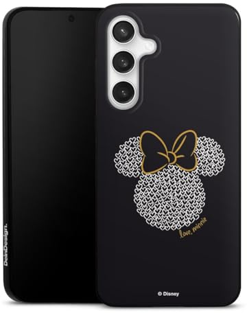 Slim Case extra dünn kompatibel mit Samsung Galaxy S24 FE 5G Silikon Handyhülle schwarz Hülle Minnie Mouse Disney Muster