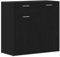 vidaXL Sideboard Schwarz Eichen-Optik 80x36x75 cm Holzwerkstoff