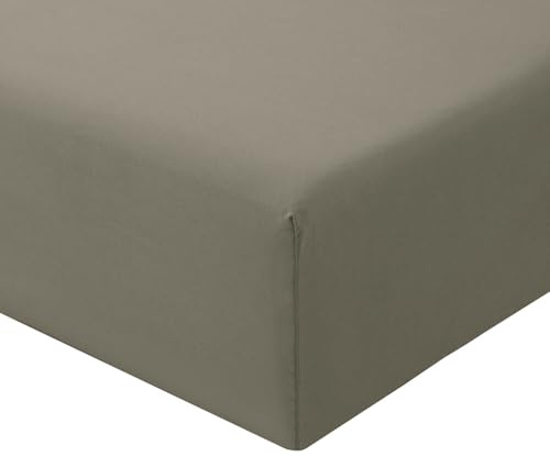 RUIKASI Spannbettlaken 140x200cm Taupe Bettlaken - Oeko Tex Spannbetttuch 140x200 Bettbezug, Mikrofaser Betttuch Bett Laken Bezug 140 x 200 40 cm Tiefe Tasche, Bed Fitted Sheet Bedsheet