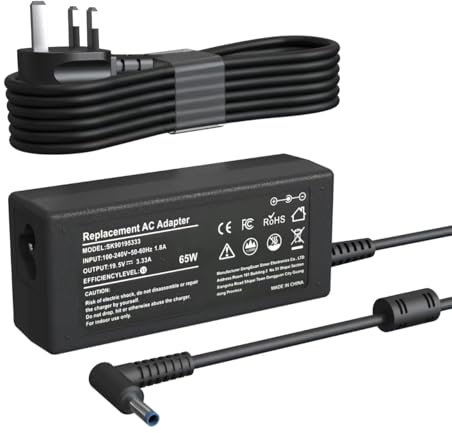 65W Laptop Charger for HP ProBook 440 450 455 470 640 645 G3 G4 G5 G6, EliteBook 830 840 850 725 735 755, Pavilion 11 13 14 15 17, HP 250-G7 250-G6 AC Adapter Power Cord (4.5 X 3mm)