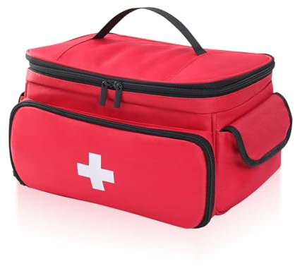 Zasjon Borsa Pronto Soccorso, Grande Capacità Borsa per Medicinali Porta Medicine da Viaggio Portatile Kit Pronto Soccorso da Viaggio Impermeabile Kit pronto Soccorso Casa per Casa, Esterno