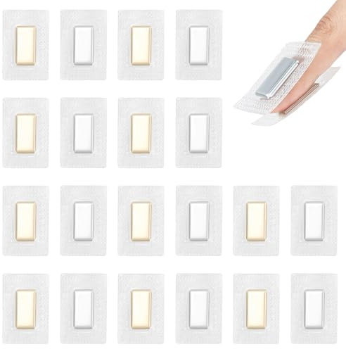 20 StüCk Magnete Zum EinnäHen,20 X 10 X 2 Mm,Unsichtbar Magnet Zum EinnäHen,Pvc Magnetverschluss Tasche,Magnete FüR VorhäNge Magnetschnalle,Knopf,Geeignet Zum NäHen Von Stoffen,VorhäNgen,Kleidung