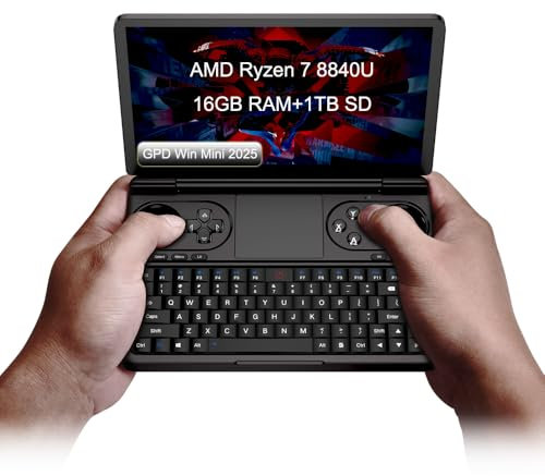 WEELIAO GPD Win Mini 2025 Gaming PC, 7 1080p Touchscreen with AMD Ryzen 7 8840U, 16GB RAM, 1TB SSD