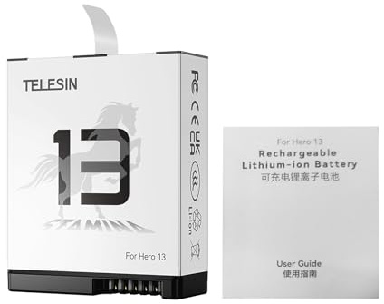 Aumotop Batterie 13 Batterie au Lithium Rechargeable de Grande capacité pour Caméra d'action Remplacement de Charge Rapide pour 13, Accessoires
