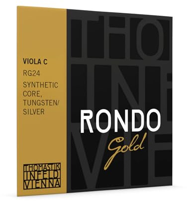 Thomastik-Infeld Viola Saiten Rondo Gold - Einzelsaite C medium - Synthetik-Kern - Wolfram-Silber umsponnen - RG24