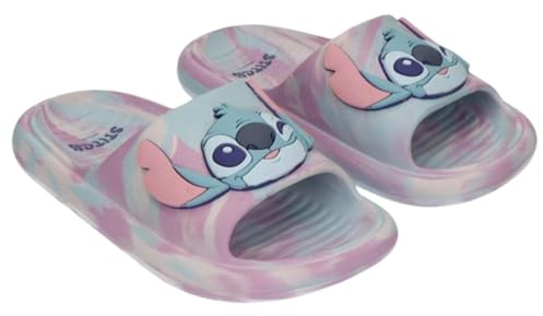Disney Lilo und Stitch Badeschuhe für Mädchen, Badelatschen, Hellblau, Zehentrenner, Badeschlappen, super soft leicht