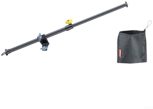 Tige de perche pour trépied, réglable de 55 à 100 cm, bras d'extension avec sac de sable vide pour pied de microphone de photographie