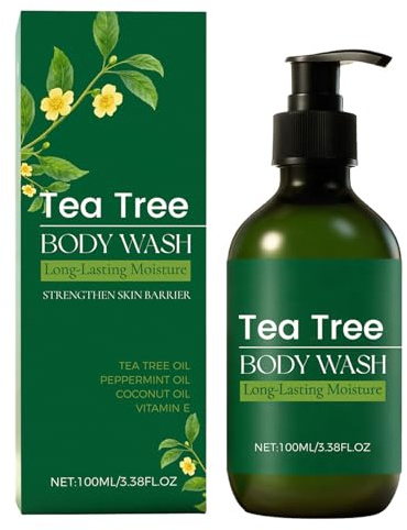 Tea Tree Body Wash, Antifungal Body Wash,Helps Eczema & Body Odor, Athlete's Foot Tea tree oil shower gel