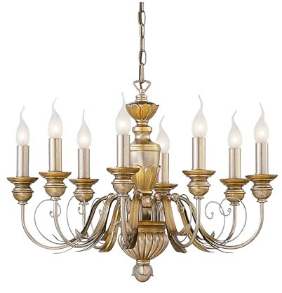 Ideal Lux DORA SP8 – Lampe (Innenraum, Gold, rund, Metall, IP20, gebürstet