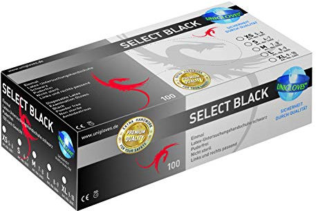 Latexhandschuhe Gr. L 100 Stück Select Black puderfrei
