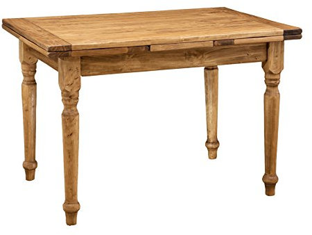 Biscottini Esstisch ausziehbar Made in Italy 120x80 cm | Esstisch Holz massiv | Küchentisch ausziehbar