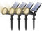 T-SUN 4 Unidades Foco Solar, Impermeable Luces Solares Exterior, Luz de Jardín, 2 Modos de Iluminación Opcionales, Blanco Natural 4000K, Luz de Proyecto Solar para Entrada, Camino.