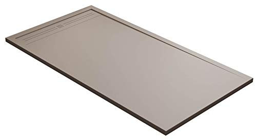 Receveur de douche 90 x 110 cm en pierre Maier Oasis Moka