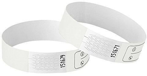 Haftpunkt Notfall-Armband für Kinder (20er Set) und Erwachsene mit Sicherheitsverschluss - Reissfest - Wasserfest - Premium SOS Armband - Sicherheitsarmband (Unisex, Weiss)