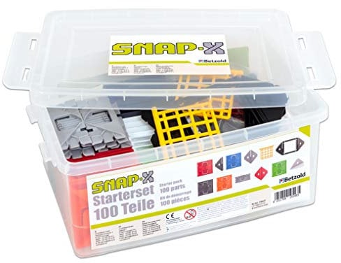 SNAP-X - Starter-Set, 100 Teile - Konstruktionsspielzeug Steckspielzeug Kinder