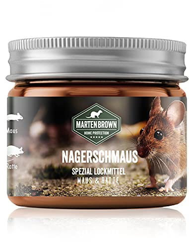 Martenbrown® Nagerschmaus Spezial Lockmittel für Mäuse & Ratten 200 ml | Knetbarer Mäuseköder für Mäusefallen | Mauslockmittel, Rattenlockmittel, Mittel gegen Mäuse