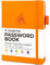 Clever Fox Passwortbuch mit Registerkarten - Adress- und Passwort-Organisationsbuch mit alphabetischen Registerkarten - Kleines Passwortbuch für Computer- und Website-Logins, Orange