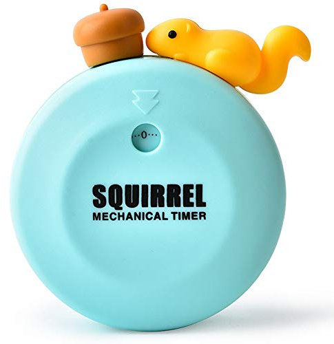CULER 60 Minuten Küche Timer Magnet Design Netter Eichhörnchen Praktische mechanischer Timer Countdown Alarm Erinnerung zufällige Farbe