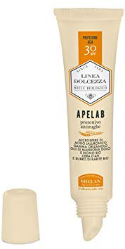 Helan Linea Dolcezza - Apelab Lip Balm Spf 30 with Protective & Anti Wrinkle Action, Lip Repair with Castor Oil, Shea Butter, Hyaluronic Acid & Beeswax, Moisturising & Nourishing - Made in Italy 15 ml