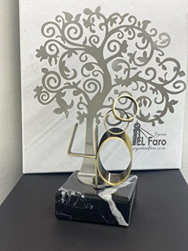 JOYERIA EL FARO | Grabado personalizado | Presentación en estuche premium | Celebra vuestros años de amor juntos (40 aniversario, 22 x 18 cm)
