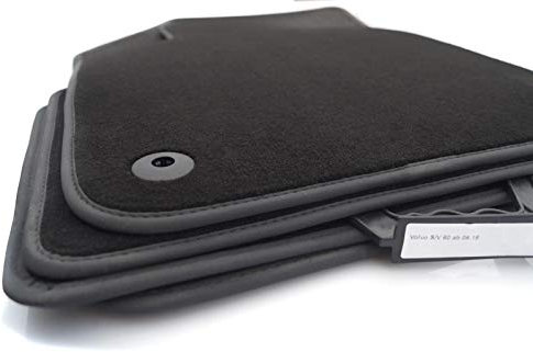 kh Teile Fußmatten passend bei S60 V60 (alle ab 2018) Velours Autoteppich Set Original Qualität 4-teilig Schwarz