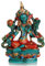 BUDDHAFIGUREN Statue Grüne Tara 12 cm - Buddha Statue Resin türkis