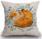 Smooffly Kissenbezug, Motiv: schlafender Fuchs, für den Außenbereich, Leinen, quadratisch, doppelseitiger Druck, für Zuhause, Büro, Sofa, Couch, Auto, Garten, 45 x 45 cm