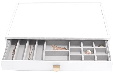 Stackers Pebble White Supersize All In One Jewellery Drawer Layer